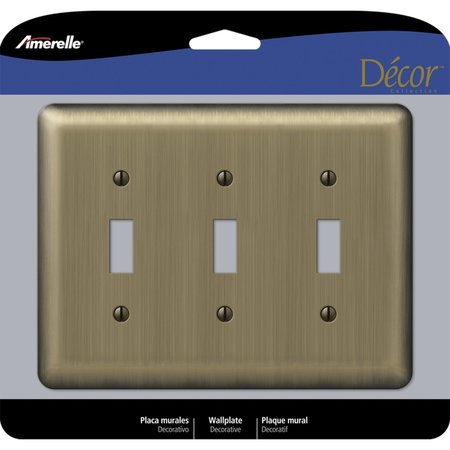 AMERELLE Electrical Box Cover, 3 Gang, Steel 154TTT